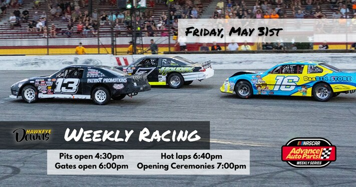 NASCAR Weekly Racing at Hawkeye Downs