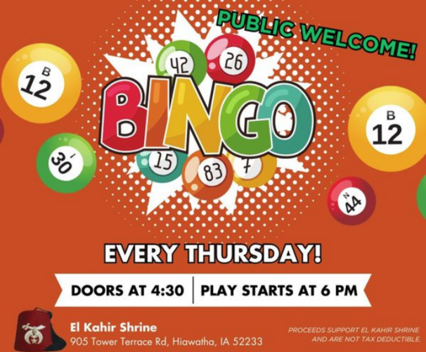 El Kahir Shrine Bingo Night