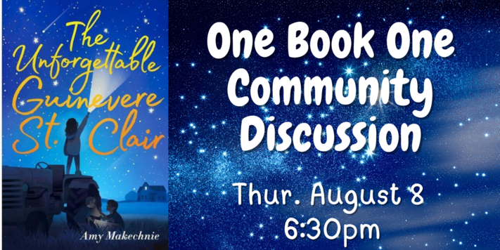 One Book One Community Discussion and Author Visit
