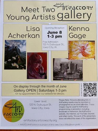 Two Young Artists: Lisa Acherkan and Kenna Gage at The ArtiFactory Gallery