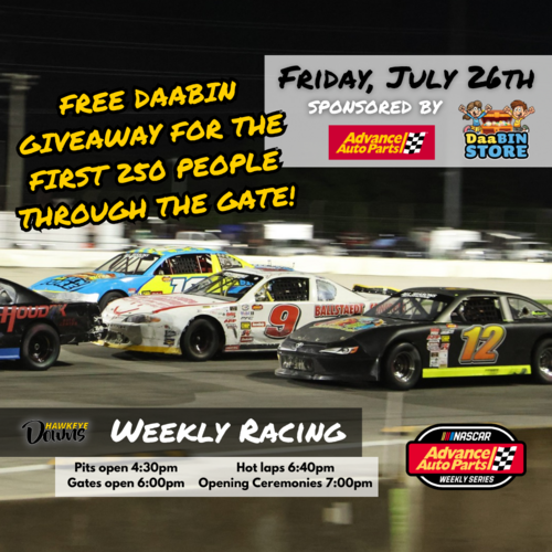 NASCAR Weekly Racing at Hawkeye Downs