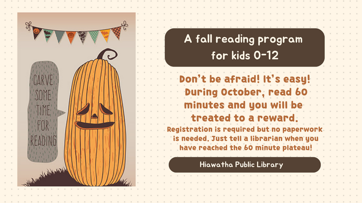 Carve Some Time for Reading: A Fall Reading Program for Kids 0-12