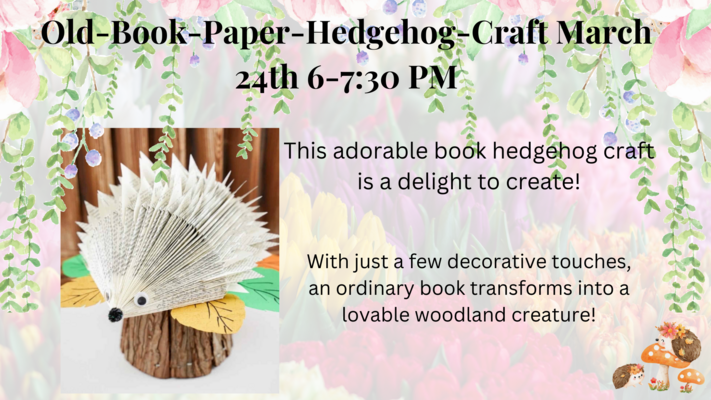 Old-Book-Paper-Hedgehog-Craft