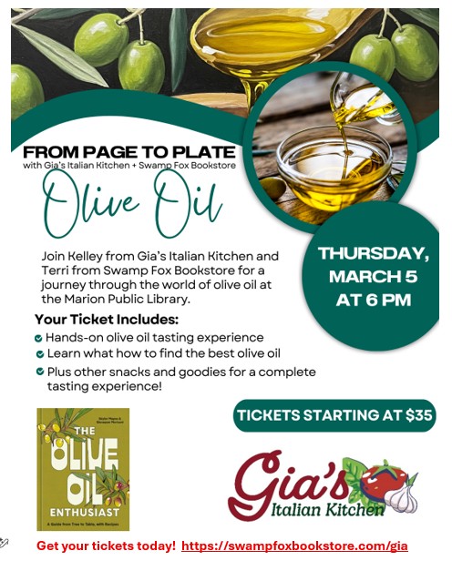 From Page to Plate: Olive Oil Tasting with Gia's Italian Kitchen