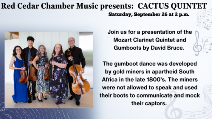 Red Cedar Chamber Music presents:  Cactus Quintet