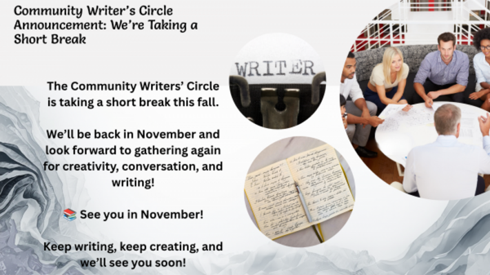 Community Writers Circle Announcement: