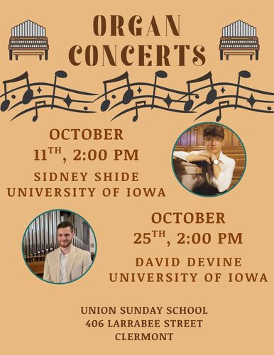Organ Concert Featuring Sidney Shide