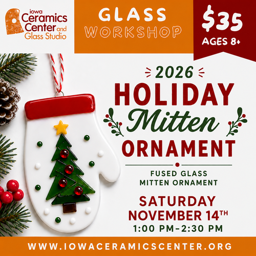 2026.11 Glass Mitten Ornament - November 14th at 1:00 PM