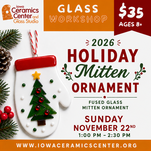 2026.11 Glass Mitten Ornament - November 22nd at 1:00 PM