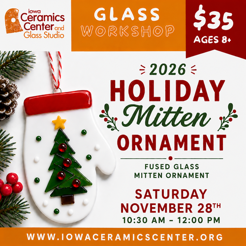 2026.11 Glass Mitten Ornament - November 28 at 10:30 am