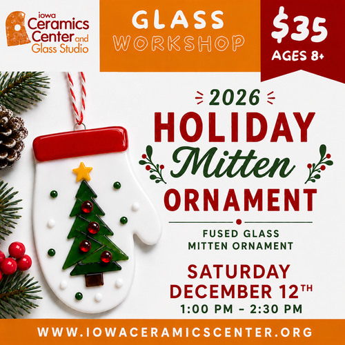 2026.12 Glass Mitten Ornament - December 12th at 1:00 PM