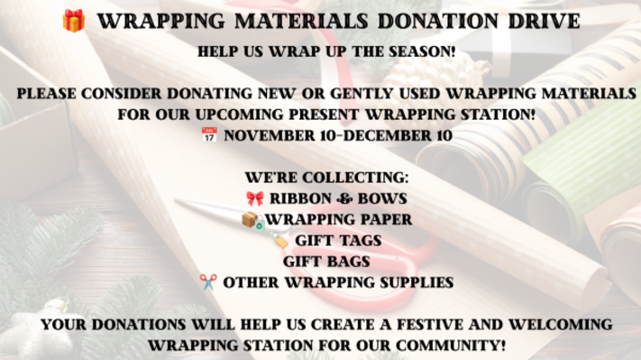 Wrapping Materials Donation Drive
