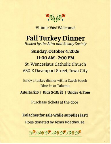 St Wenceslaus Fall Dinner