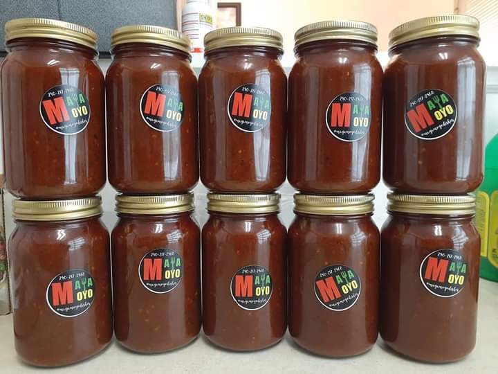 Jars of Maya Moyo sauce