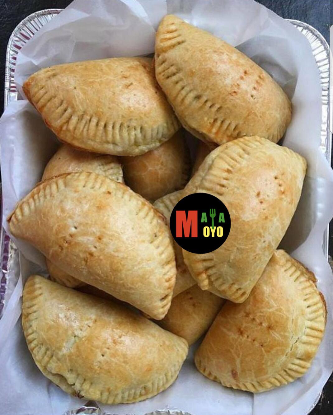 Tray of African meat pies