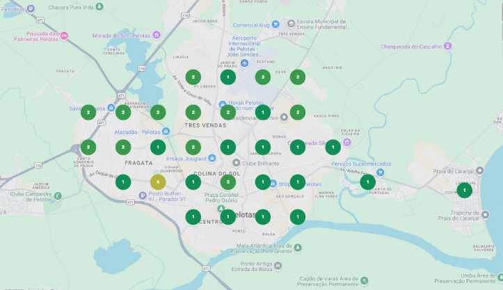Print de resultado de cliente no Google Maps após otimização - primeira posição