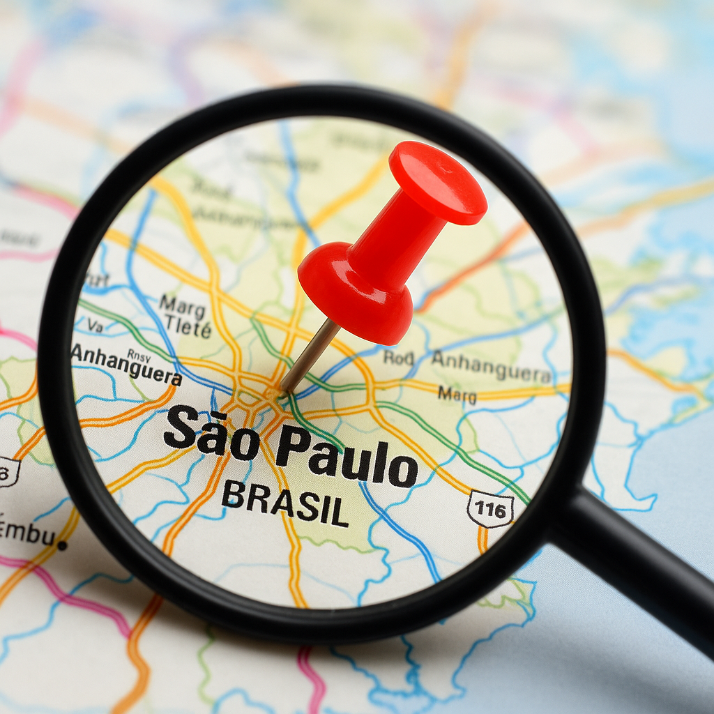 Imagem abstrata representando o Google Maps com pinos de localização e rotas
