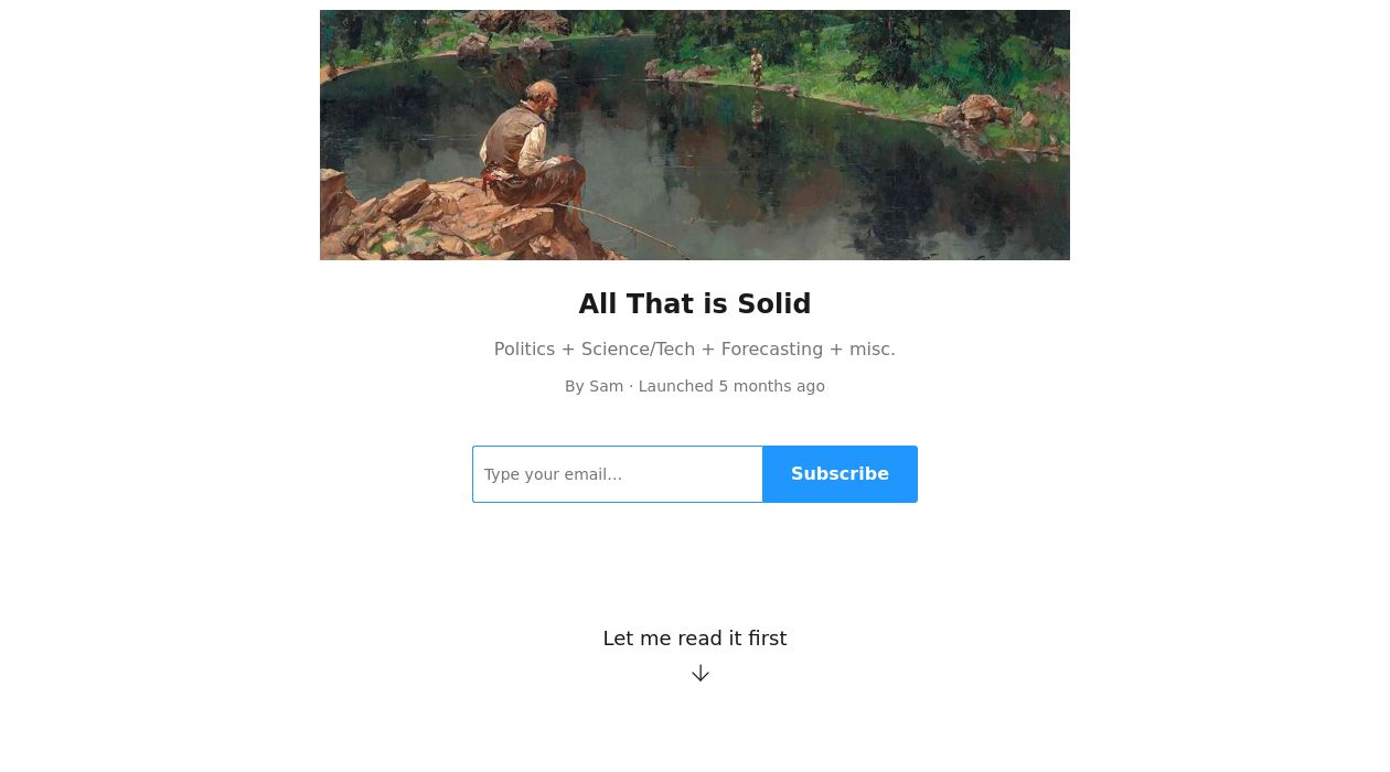 All That is Solid newsletter image