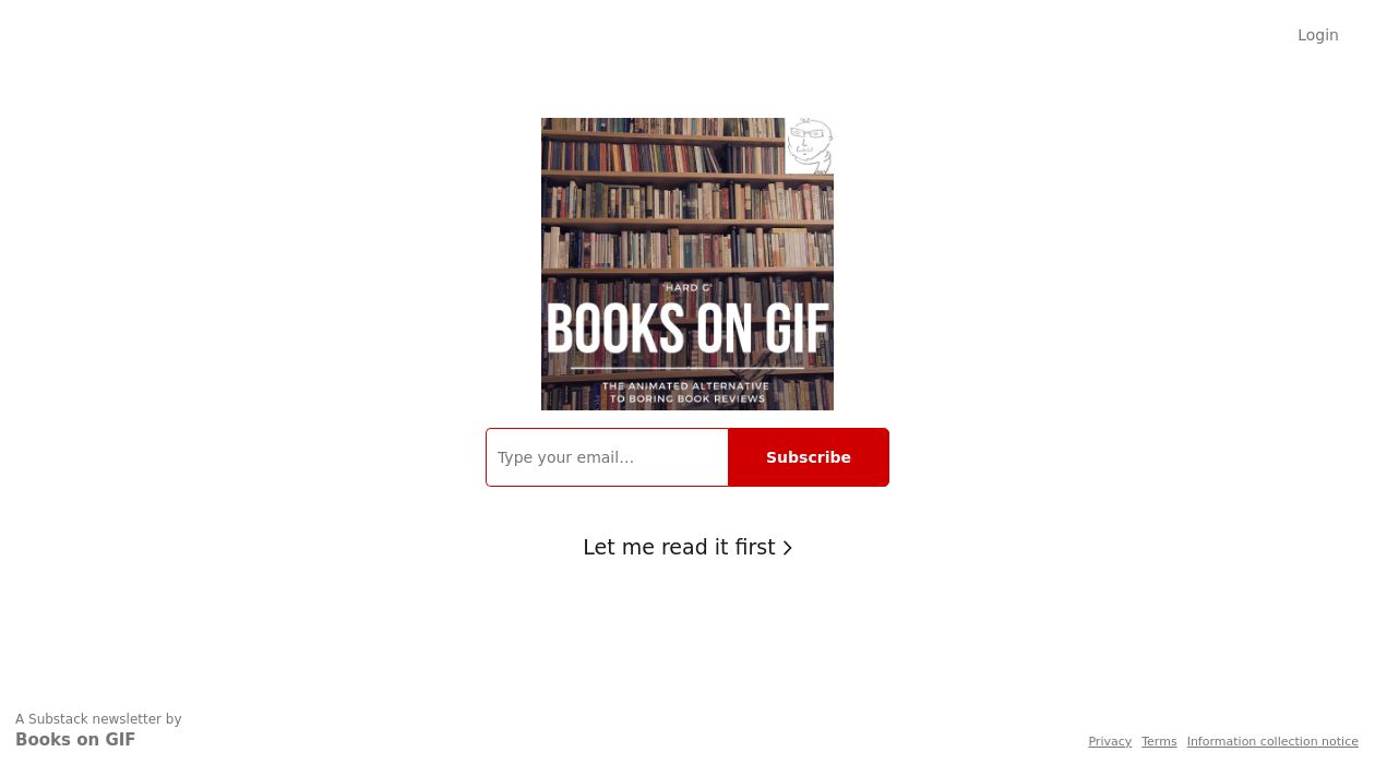 Books on GIF newsletter image