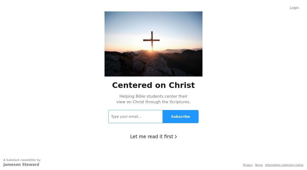 Centered on Christ newsletter image