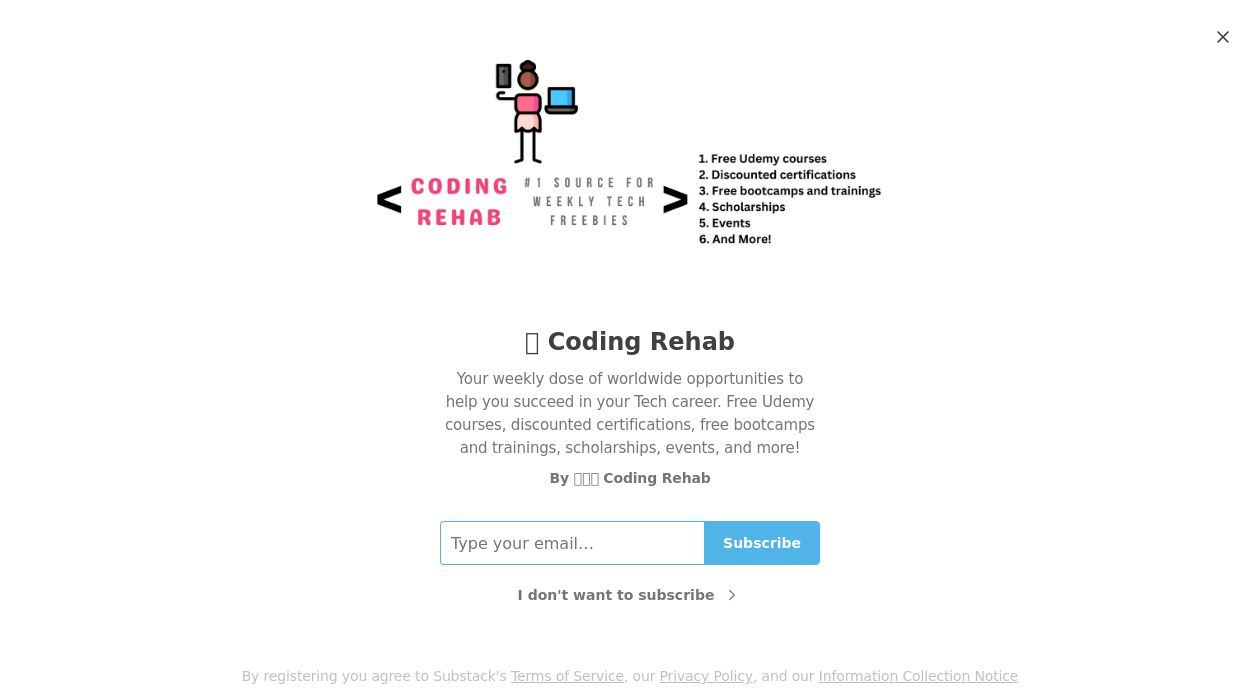 Coding Rehab newsletter image