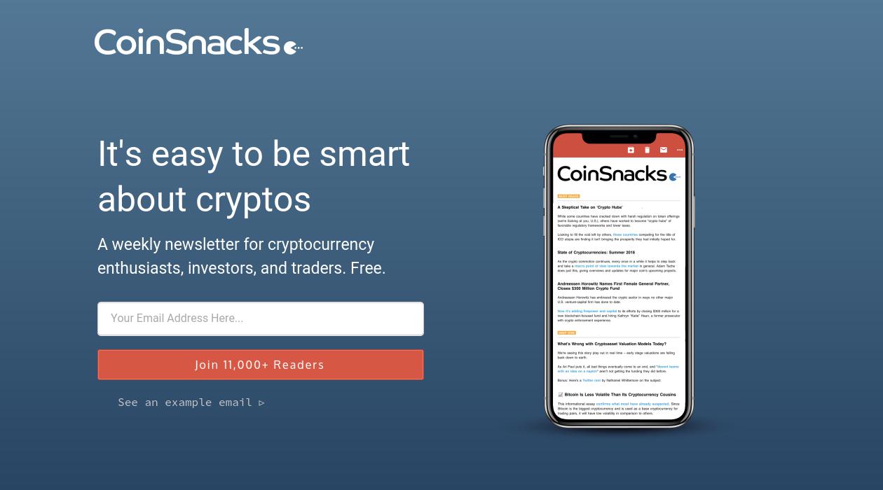 CoinSnacks newsletter image