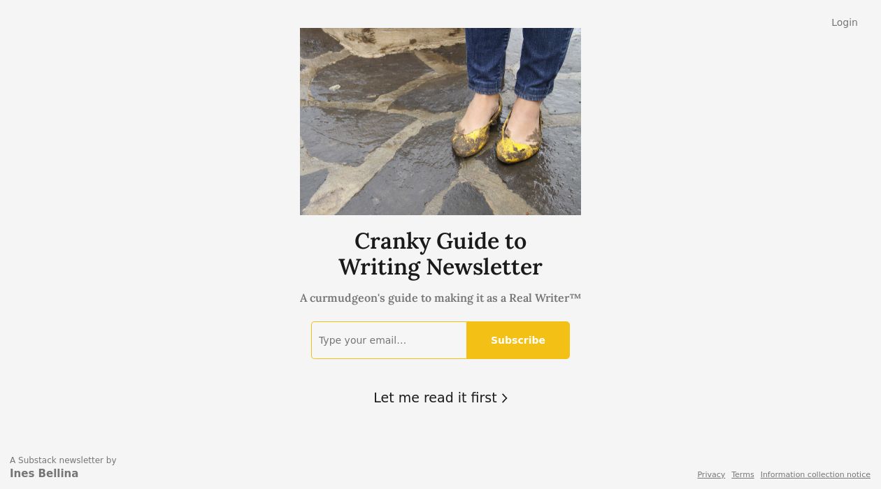 Cranky Guide to Writing newsletter image