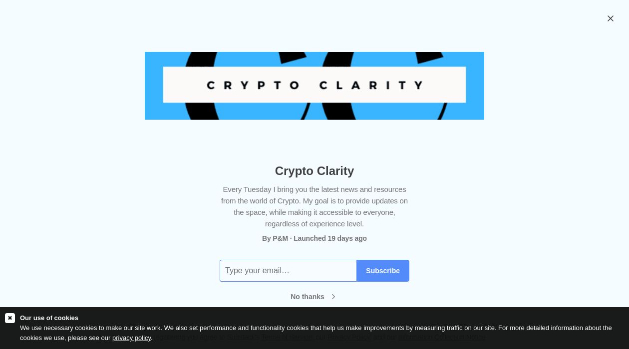 Crypto Clarity - Weekly Newsletter newsletter image