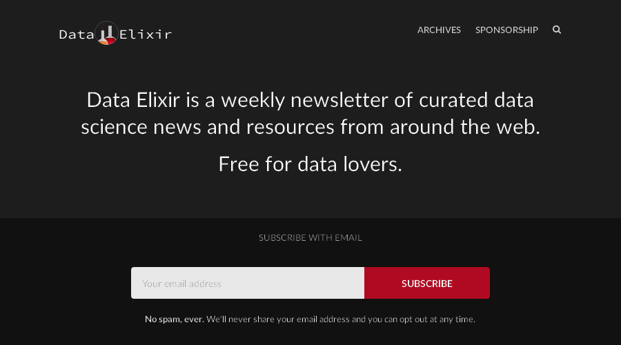 Data Elixir newsletter image