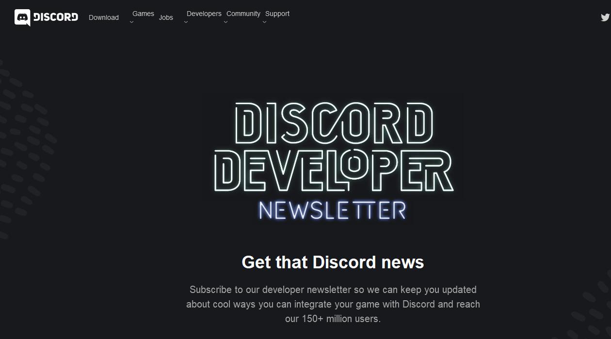 Discord Developer Newsletter