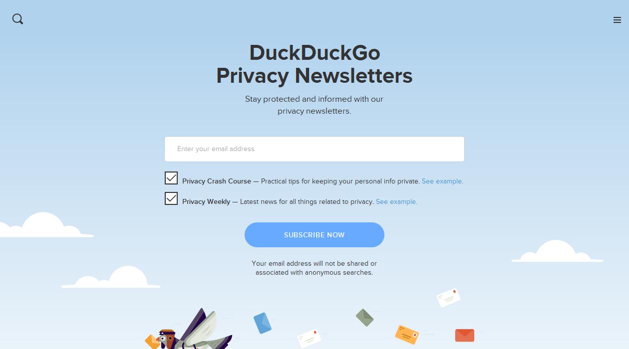 DuckDuckGo Privacy Weekly newsletter image