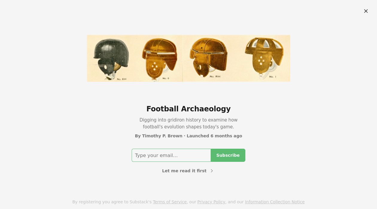 Football Archaeology newsletter image