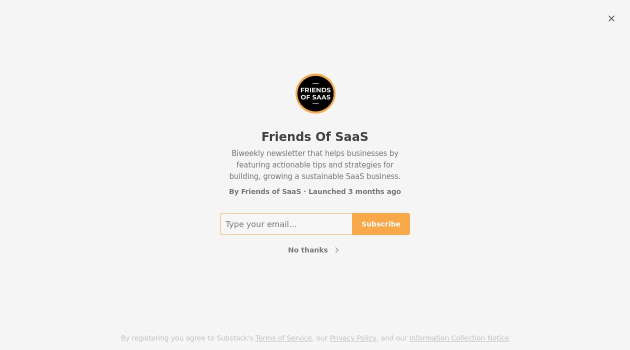 Friends of SaaS newsletter image