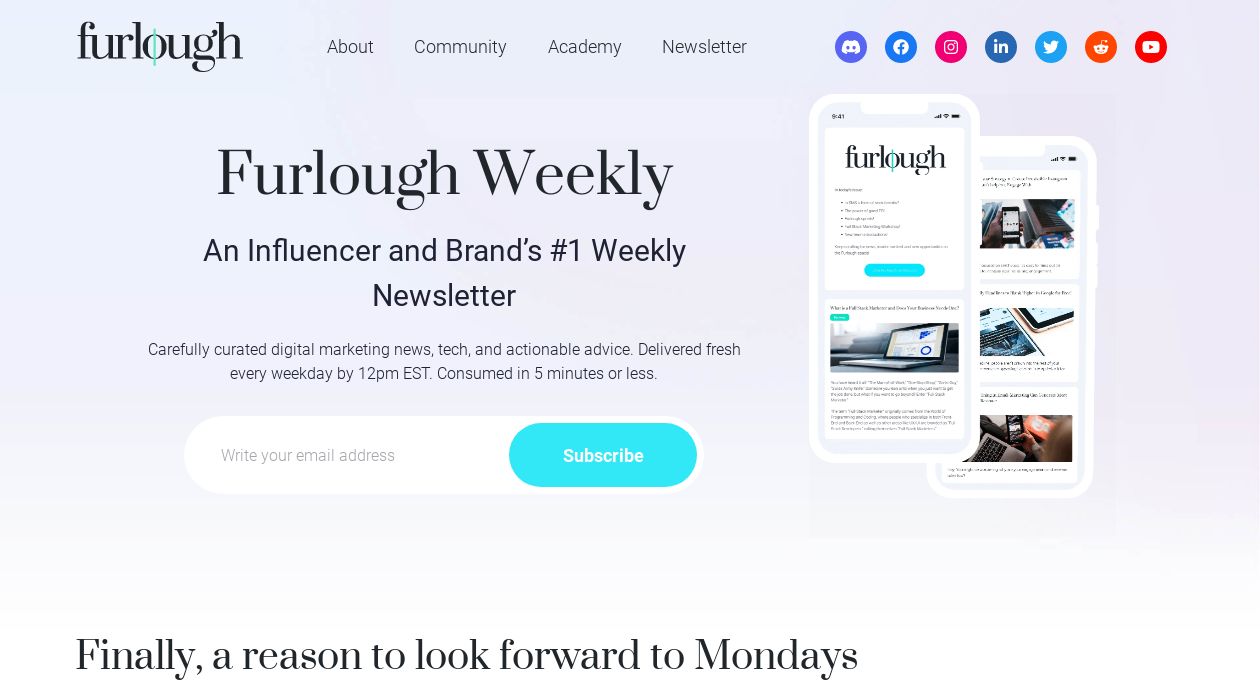 Furlough Weekly newsletter image