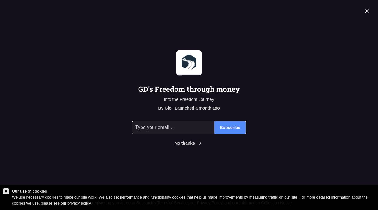 GD’S freedom through money newsletter image