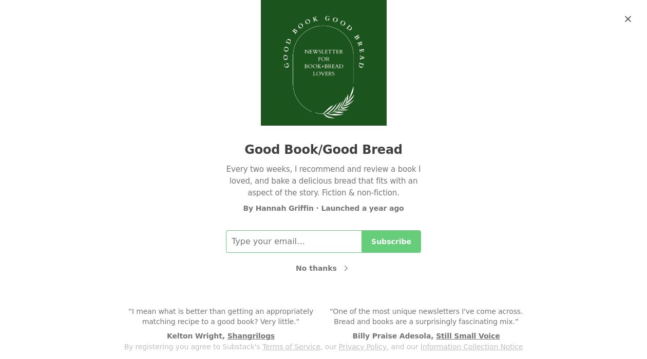 Good Book/Good Short newsletter image
