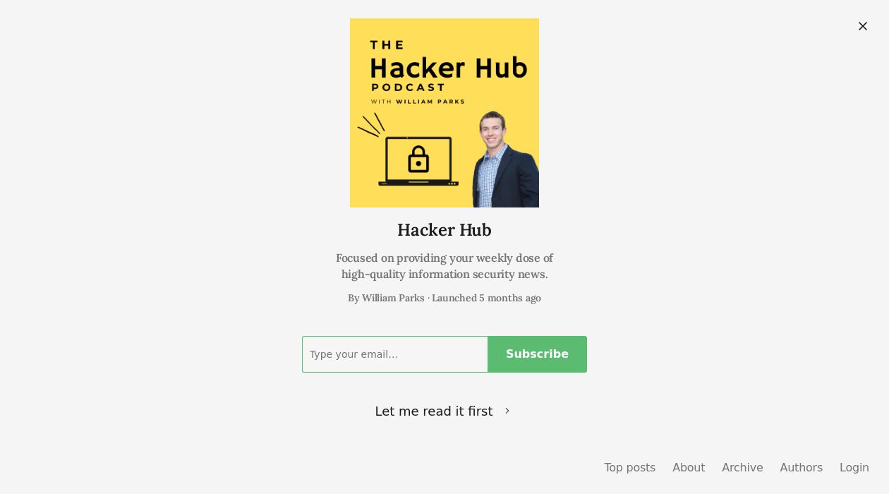 Hacker Hub newsletter image