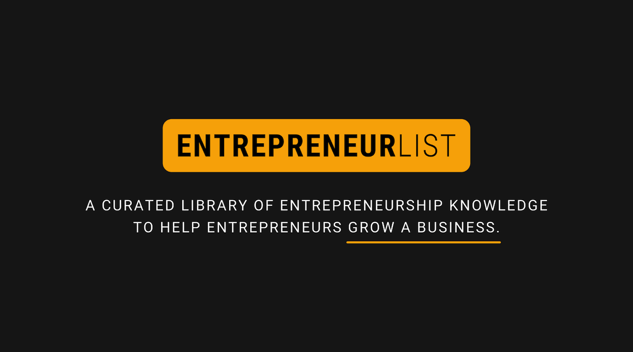 Entrepreneur List Weekly newsletter image