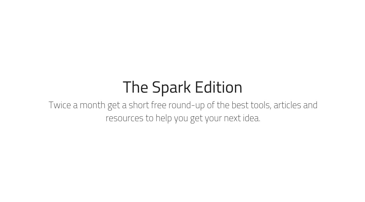 Spark Edition newsletter image