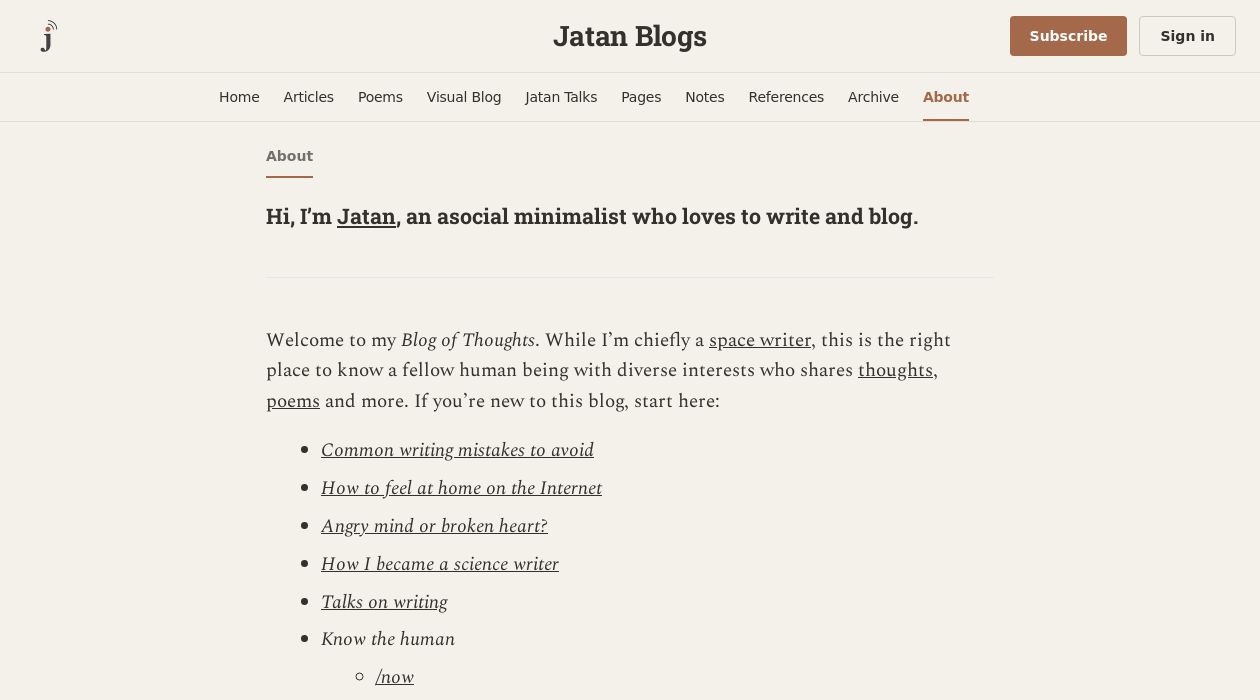 Jatan Blogs newsletter image