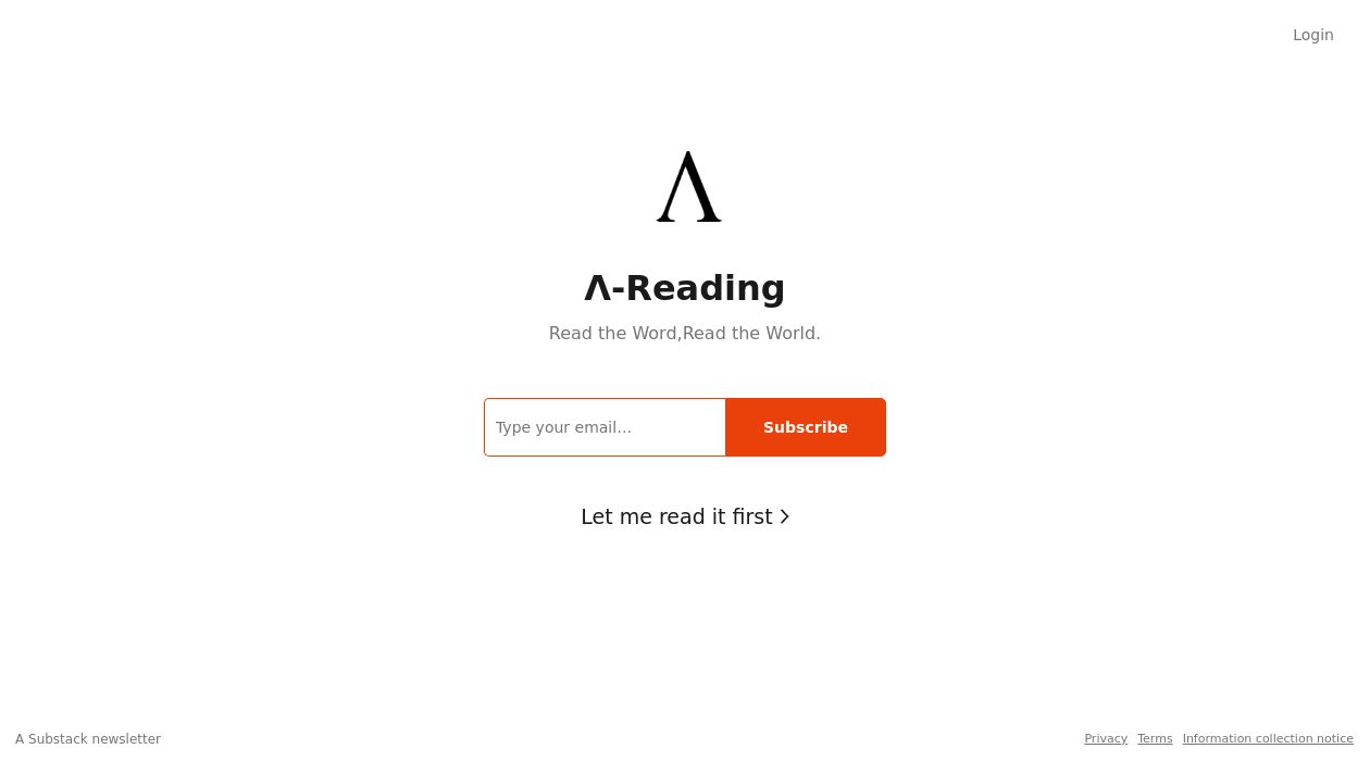 Λ-Reading newsletter image