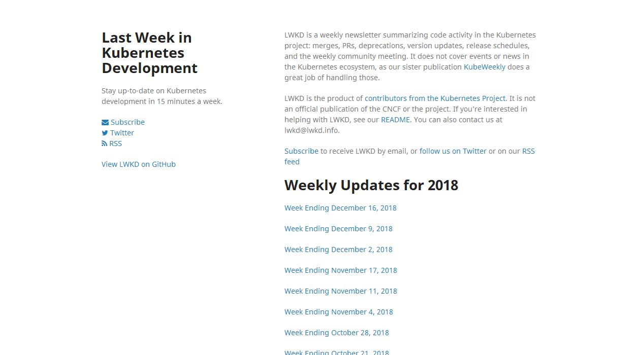 Last Week In Kubernetes Development newsletter image