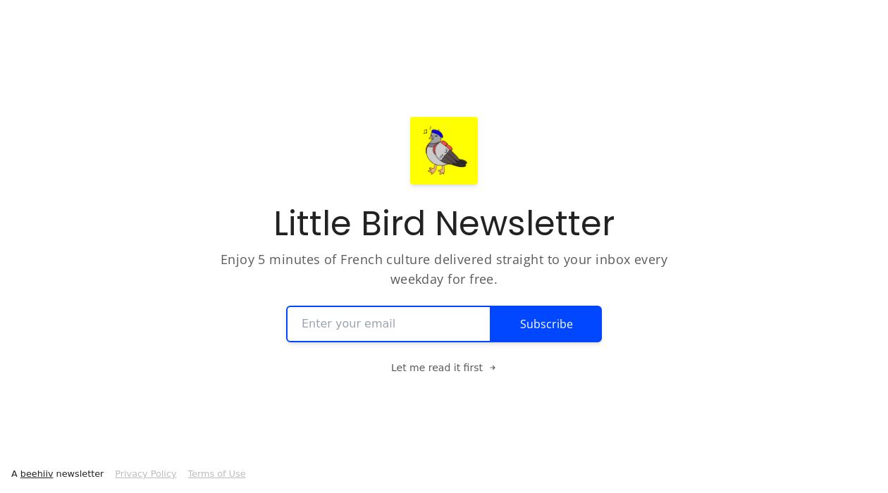 Little Bird Newsletter newsletter image