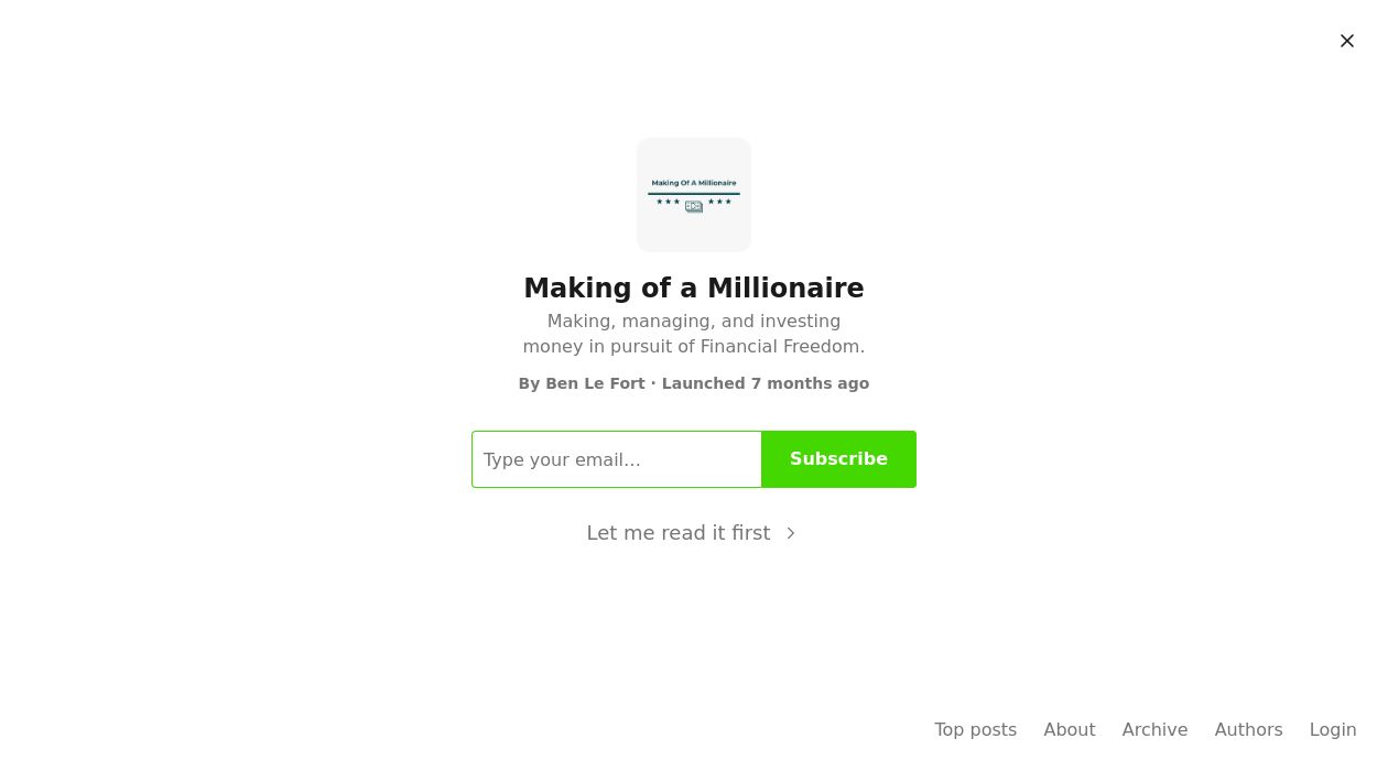 Making of a Millionaire newsletter image