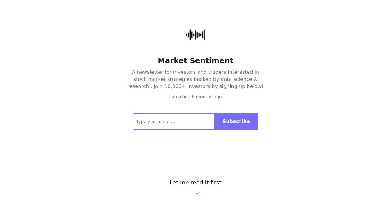 Market Sentiment newsletter image