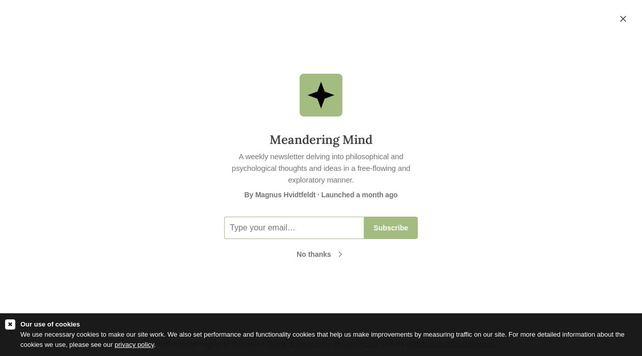 Meandering Mind newsletter image