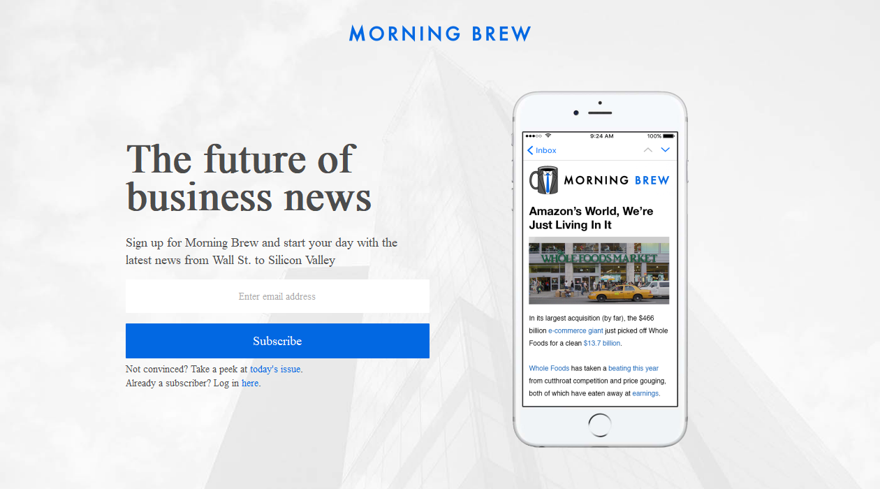 Morning Brew newsletter image