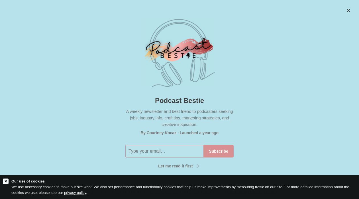 Podcast Bestie newsletter image
