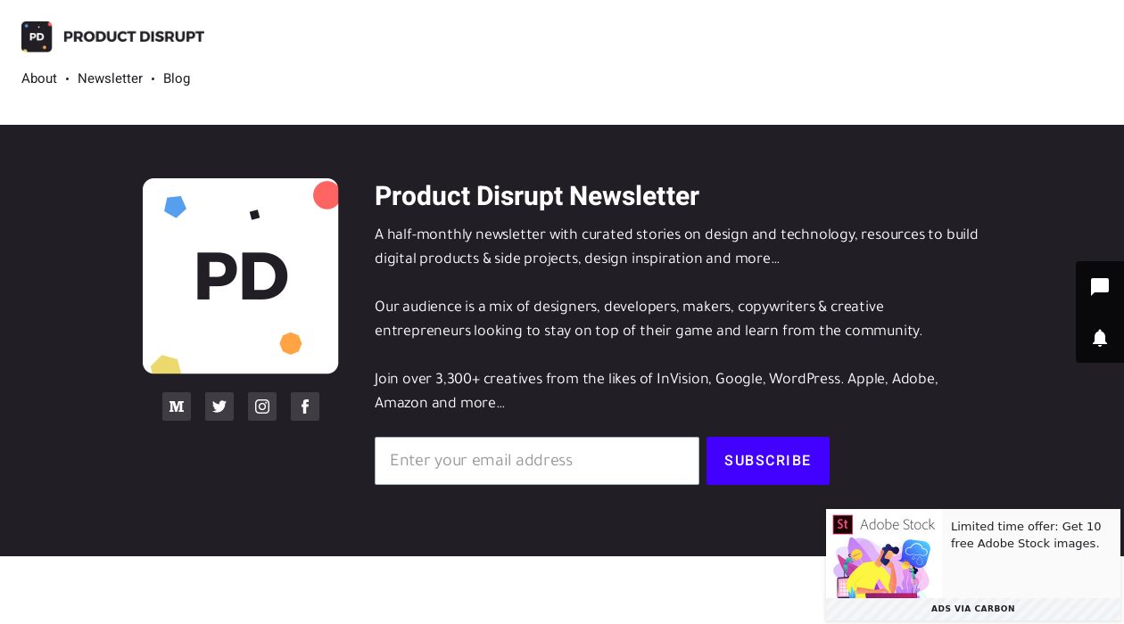 Product Disrupt Newsletter newsletter image