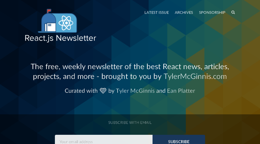 React.js Newsletter newsletter image